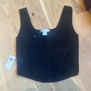 House of Harlow 1960 Black Structured Crop Top
